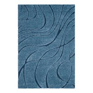 Hochflorteppich Naples Webstoff - Jeansblau - 304 x 243 cm