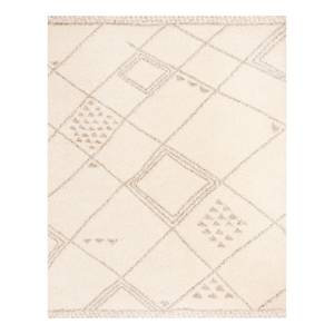 Hoogpolig vloerkleed Fionne Geweven stof - crèmekleurig/beige - 200 x 300 cm