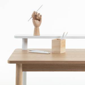 Schreibtisch Bigge Eiche Furnier / Weiß