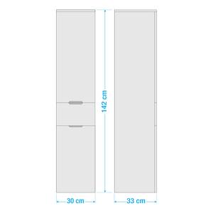 Midischrank 3055 Glas - Schwarz / Matt Anthrazit