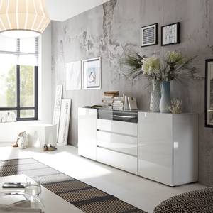 Sideboard Mavie hoogglans wit/zwart