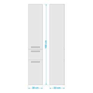 Hoge kast 4010 Hoogglans wit/mat wit