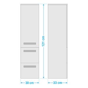 Kleine kast 4010 Hoogglans wit/mat wit