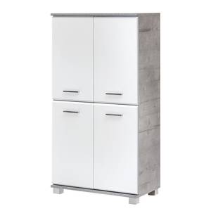 Armoire de salle de bain Labin Blanc mat / Gris minéral