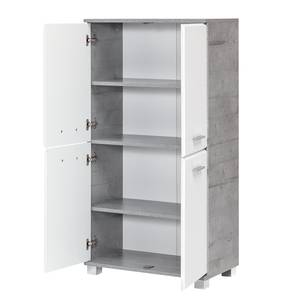 Armoire de salle de bain Labin Blanc mat / Gris minéral