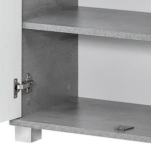 Armoire de salle de bain Labin Blanc mat / Gris minéral