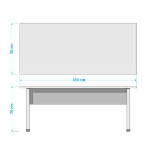 Bureau Set Plus Wit/platinakleurig