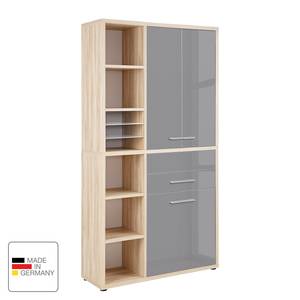 Armoire de bureau Set Plus IV Gris / Imitation chêne