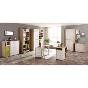 Armoire de bureau Set Plus V Blanc / Imitation chêne