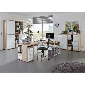 Armoire de bureau Set Plus V Blanc / Imitation chêne