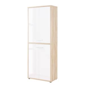 Armoire de bureau Set Plus III Blanc / Imitation chêne