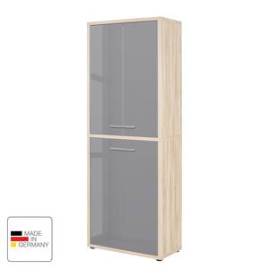 Armoire de bureau Set Plus III Gris / Imitation chêne