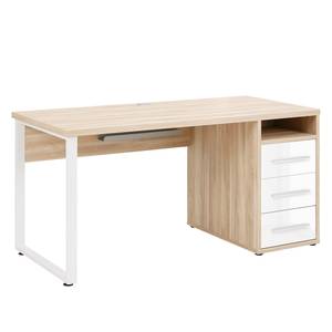 Bureau Set Plus I Wit/eikenhouten look