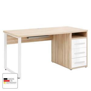 Schreibtisch Set Plus I Farbe - Weiß / Eiche Dekor