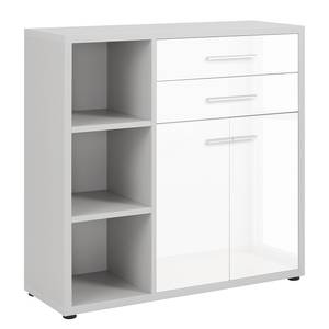 Aktenschrank Set Plus I Farbe - Weiß / Platingrau