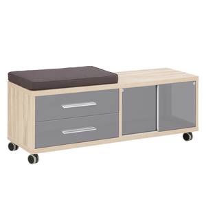 Caisson bureau Set Plus I Gris / Imitation chêne