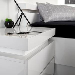 Comodino Emblaze Bianco - Materiale a base lignea - 50 x 49 x 40 cm