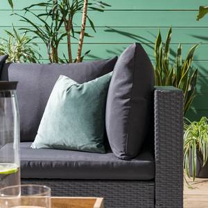 Sitzgruppe Goobo II (3-teilig) Aluminium / Polyrattan  - Anthrazit - Longchair davorstehend links