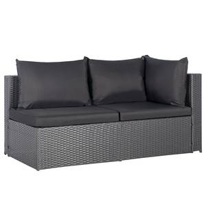 Sitzgruppe Goobo II (3-teilig) Aluminium / Polyrattan  - Anthrazit - Longchair davorstehend links