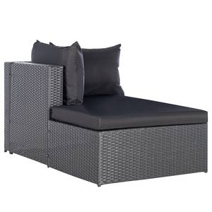 Set di sedute Goobo II Alluminio/Polyrattan - Antracite - Longchair preimpostata a sinistra