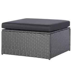 Sitzgruppe Goobo II (3-teilig) Aluminium / Polyrattan  - Anthrazit - Longchair davorstehend links