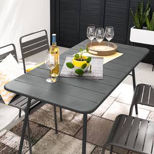 Set da pranzo da giardino Kansas 5 pz. Ferro - Grigio