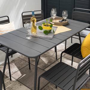 Set da pranzo da giardino Kansas 7 pz. Ferro - Grigio