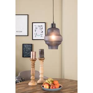 Hanglamp Rose glas/ijzer - 1 lichtbron - Basalt