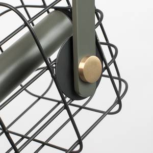 Suspension Cage I Aluminium / Fer - 1 ampoule - Noir