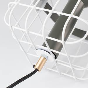 Tischleuchte Cage I Aluminium / Eisen - 1-flammig - Weiß