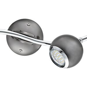 LED-Deckenleuchte Bimeda I Stahl - Silber - Flammenanzahl: 2
