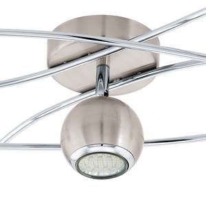 LED-Wandleuchte Locanda Stahl - 5-flammig - Vernickelt