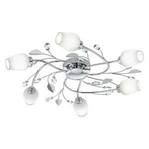 LED-Wandleuchte Pitale Glas / Stahl - Flammenanzahl: 6