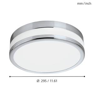 LED-Badleuchte Palermo II Glas / Stahl - 1-flammig - Durchmesser: 30 cm