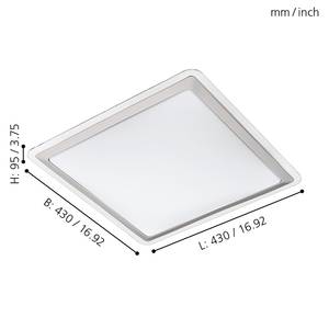 LED-Wandleuchte Competa II Acrylglas / Stahl - 1-flammig - Breite: 43 cm