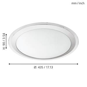 LED-Wandleuchte Competa I Acrylglas / Stahl - 1-flammig - Durchmesser: 44 cm