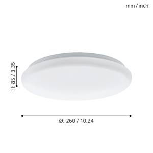 LED-Wandleuchte Giron Acrylglas / Stahl - 1-flammig - Durchmesser: 26 cm