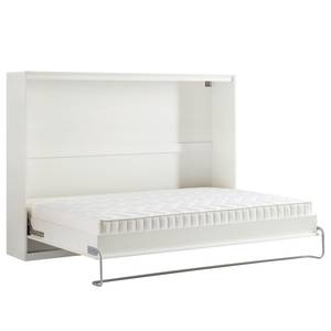 Lit escamotable KiYDOO smart Blanc - 140 x 200cm - Matelas à ressorts Bonnell