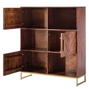 Highboard LOGA massief acaciahout/ijzer - Bruin acaciahout