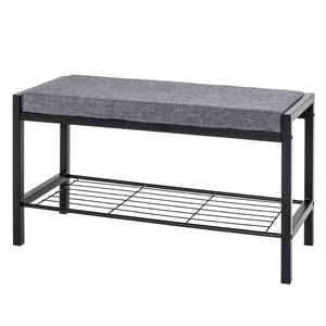 Banc d’entrée Kropp Tissu / Acier - Gris foncé