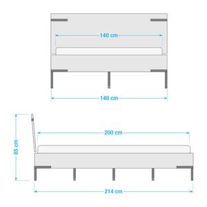 Houten bed Morogoro massief moeraseikenhout - 140 x 200cm