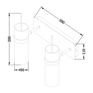 Applique murale Dag Fer - Nb d'ampoules : 2