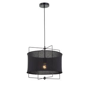 Suspension Dynk Lin / Fer - 1 ampoule - Noir