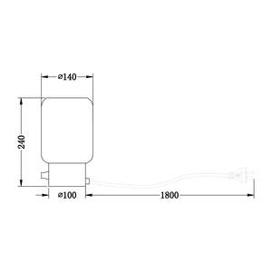 Tafellamp Tyl II glas/ijzer - 1 lichtbron - Zilver - Breedte: 14 cm