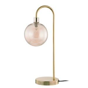 Tafellamp KJUL Glanzend goudkleurig metaal/Amberkleurig glas
