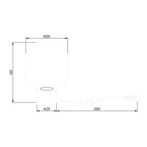 Tischleuchte Kokke Plexiglas / Beton - 1-flammig