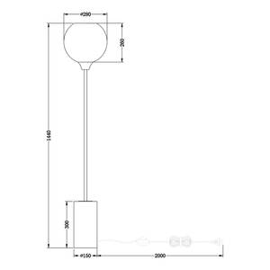 Lampadaire Toft Verre / Fer - 1 ampoule