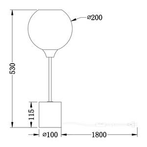 Tafellamp Toft glas/ijzer - 1 lichtbron