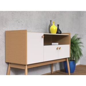 Dressoir Farsta Wit pijnboomhout/eikenhout