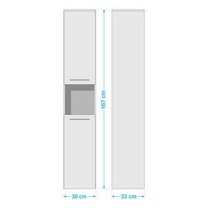 Hochschrank 3065 Eiche Sorrento Grau Dekor